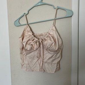 SHEIN SCRUNCH TIE TANK TOP CROP TOP